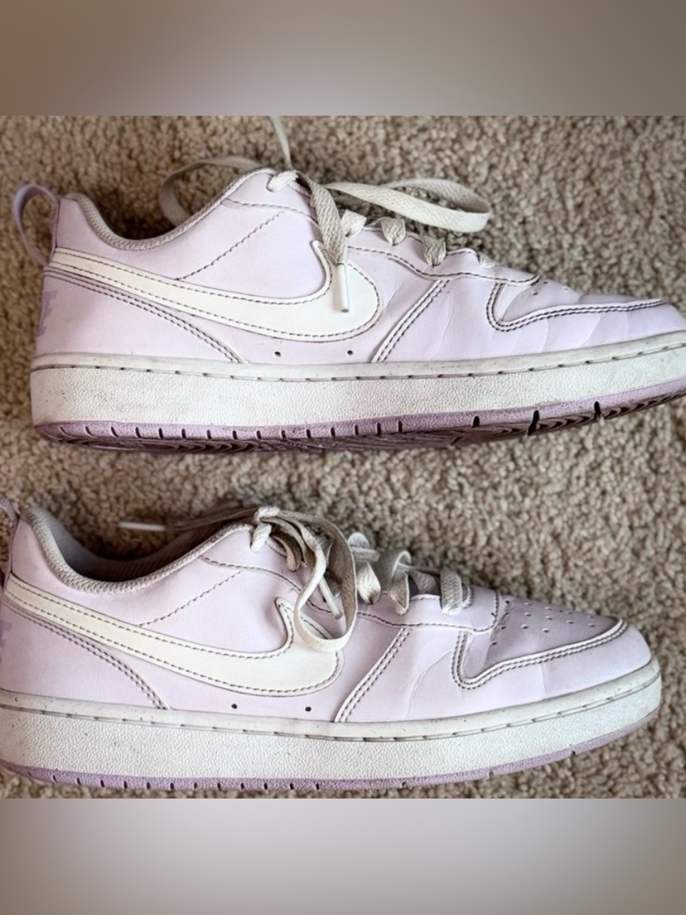Nike Court Borough Low Recraft Girls 4.5Y Barely Grape Lilac DV5456-500